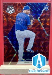 David Peterson 2021 Panini Mosaic 256 Red Reactive Prizm RC Rookie New York Mets